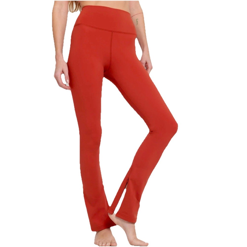 Spiritual Gangster Yoga Vivienne Zip Pant Leggings In Red Stone Size Small NWT
